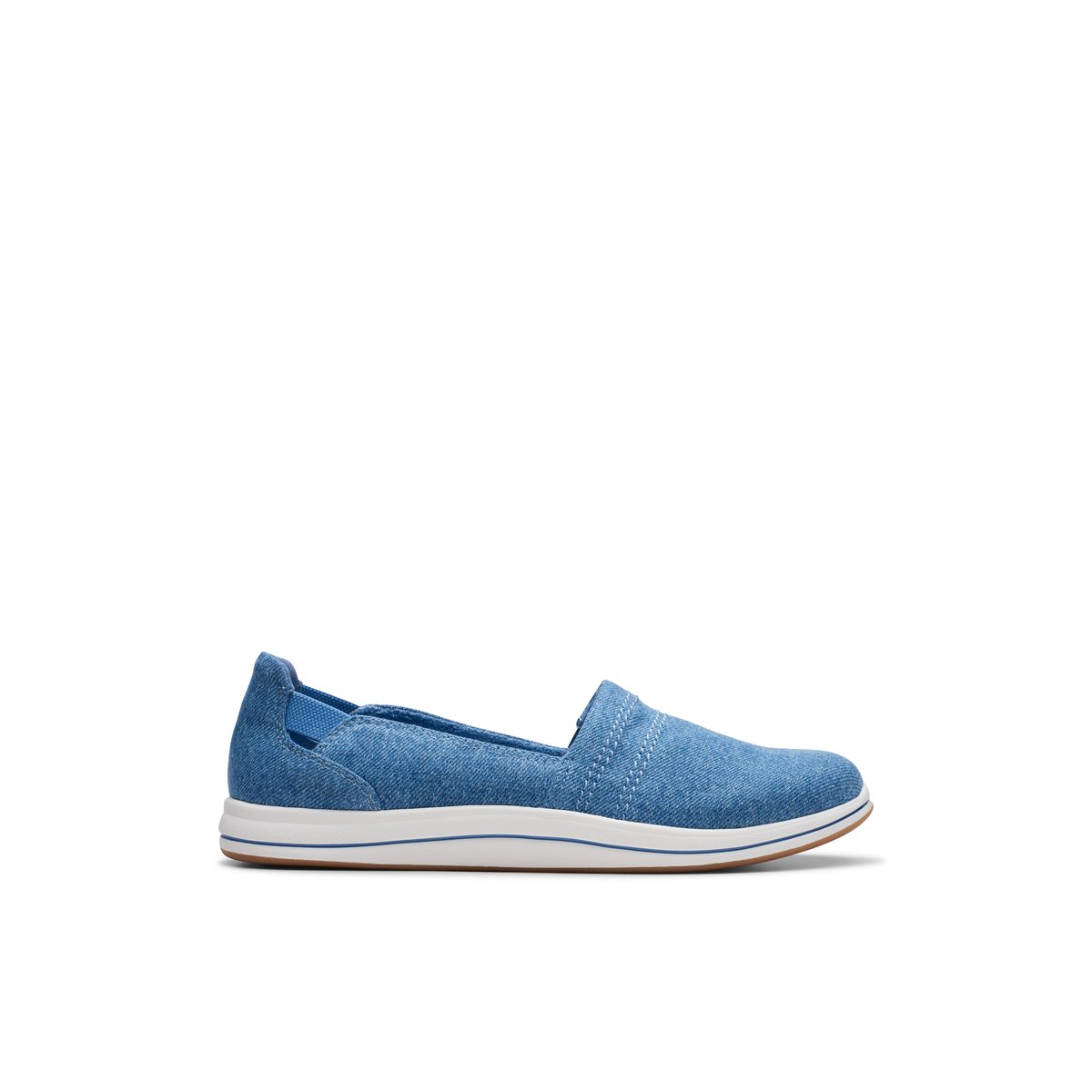 CLARKS-Breeze_step-Espadrilles - Talon plat - Bleu Moyen