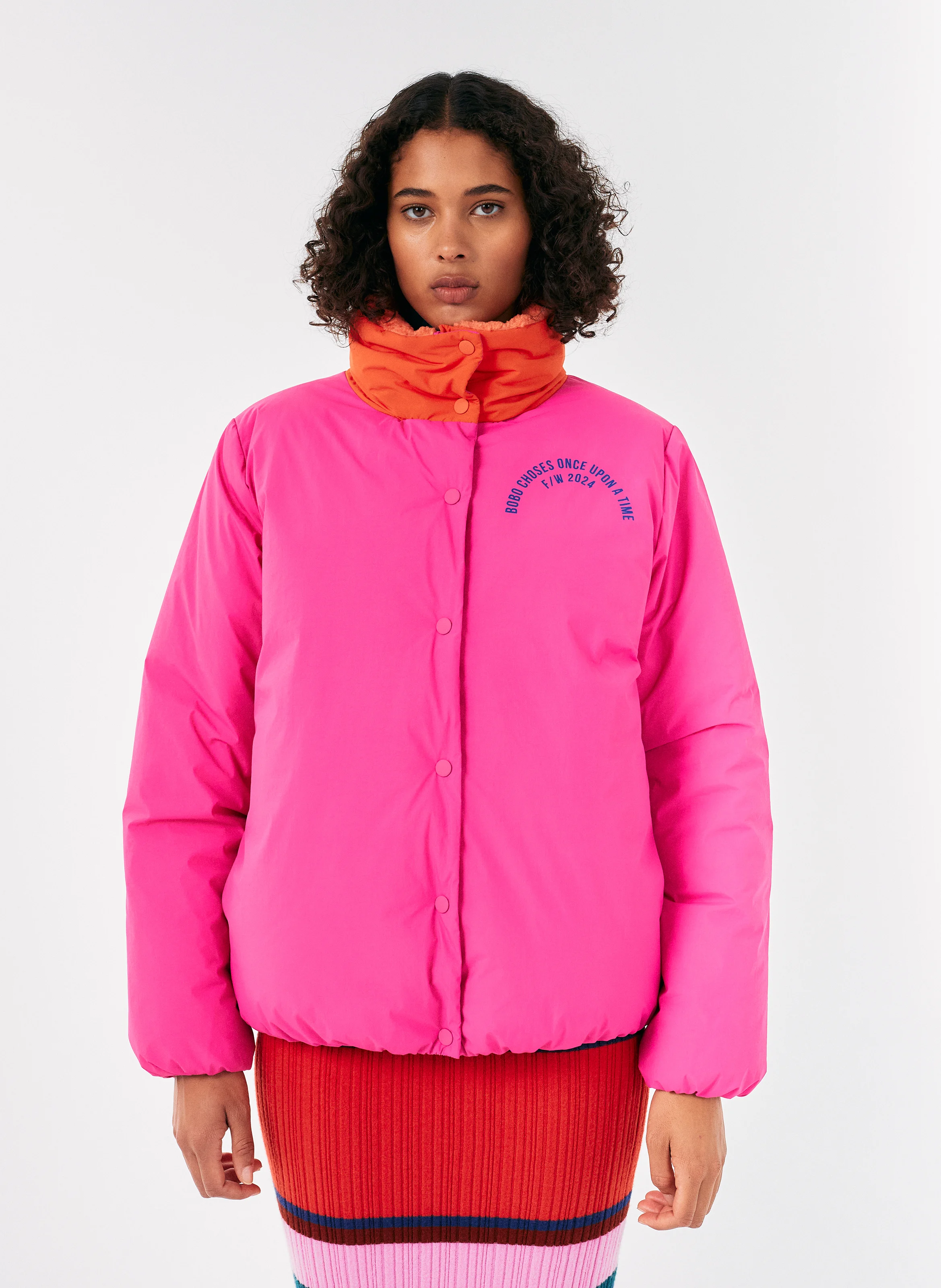 Doudoune col montant | Violet