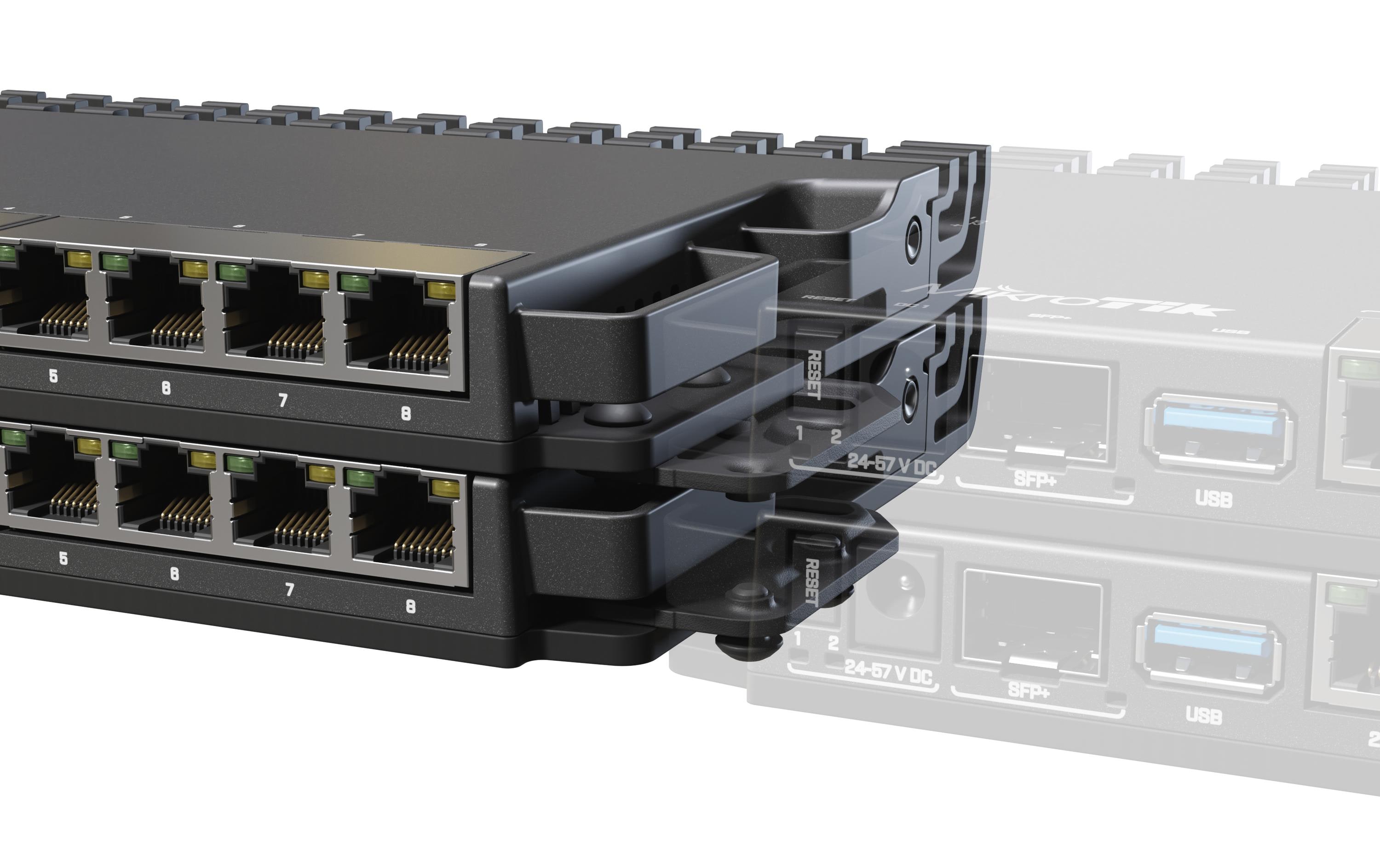 Rackmount Kit K-79Kit für die Montage von RB5009-Geräten in 1U-Rackmounts.