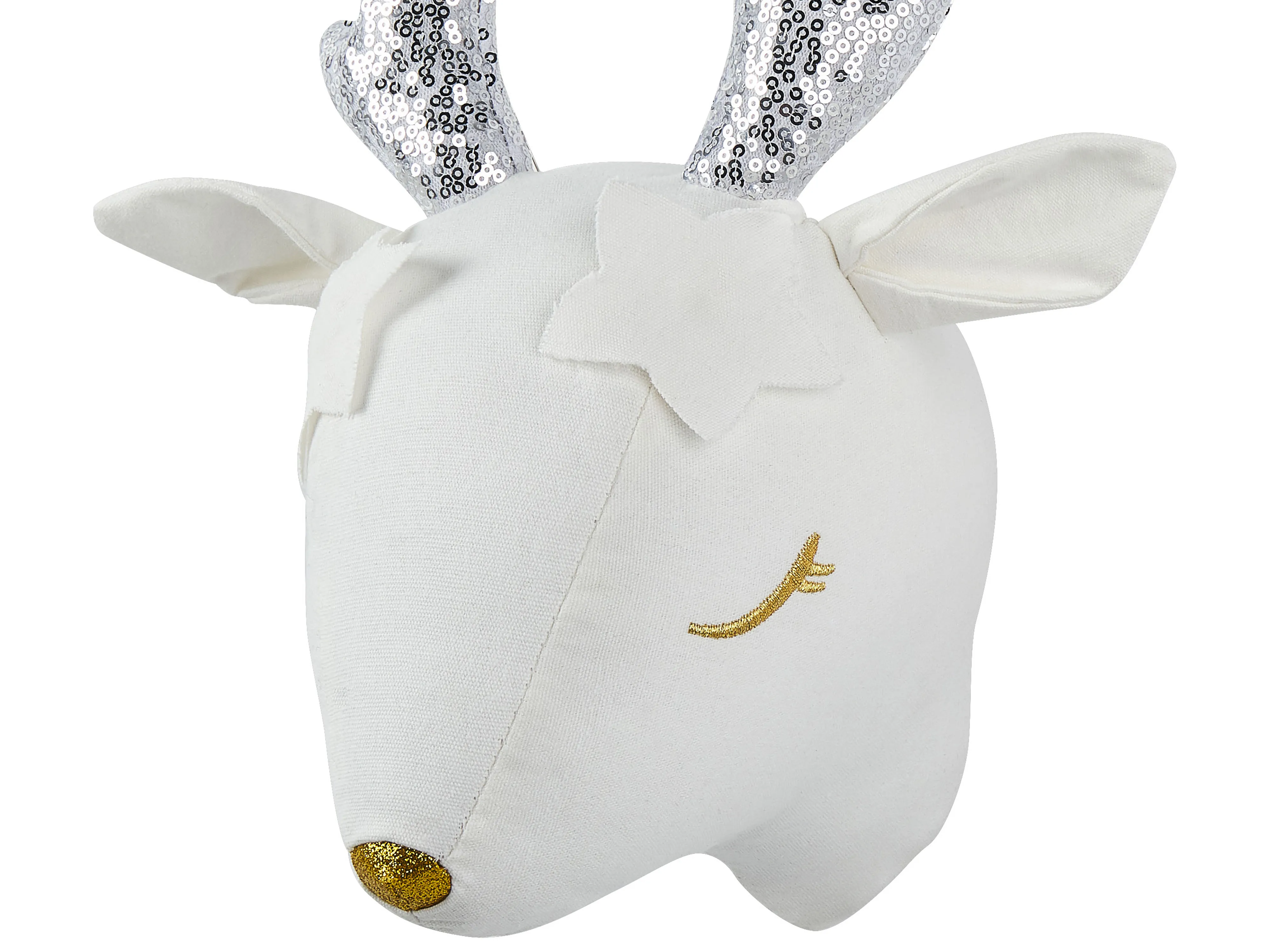 Wanddecoratie voor kinderen Hert SUZY Katoen 29 cm Wit