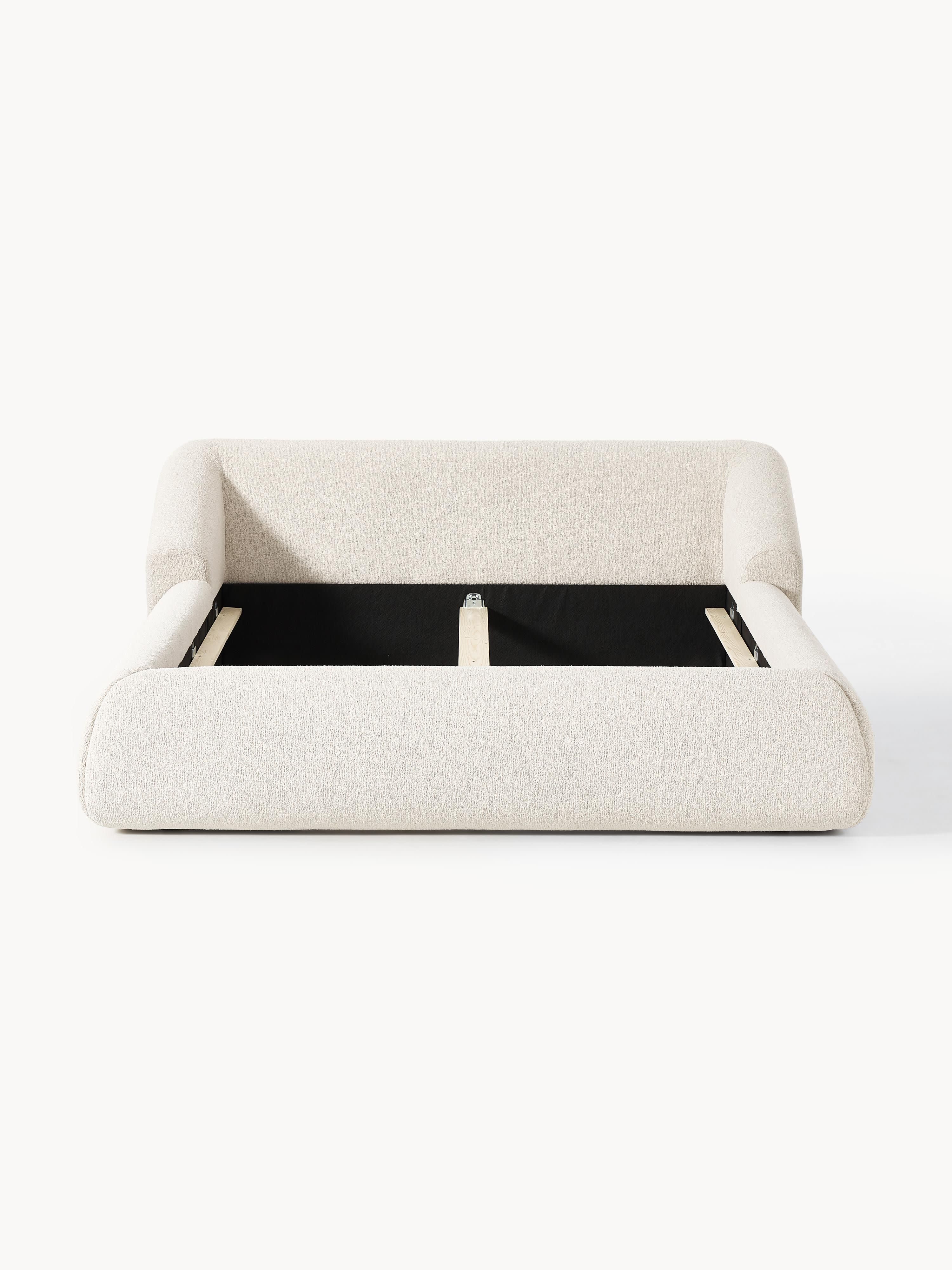 Gestoffeerd bouclé bed Sofia