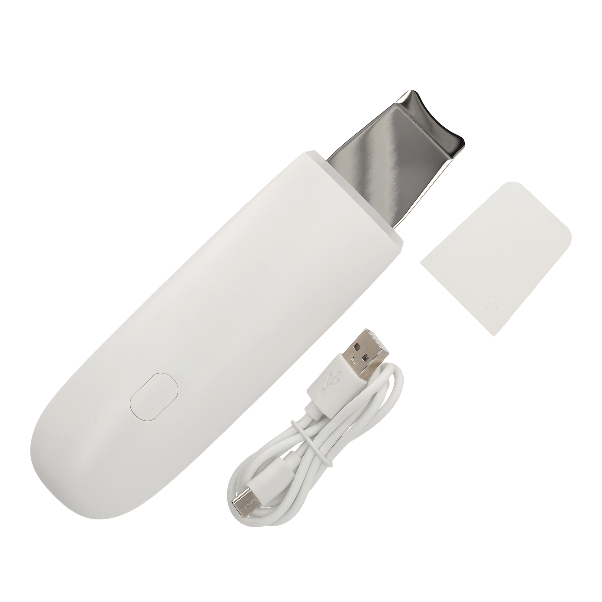 Ultraschall Peeling Hautreiniger Porenreiniger Haut Scrubber (30.000 Schwingungen/Sek) - Weiss
