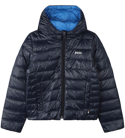 BOSS Dunjakke - Vendbar - Navy/Bl?