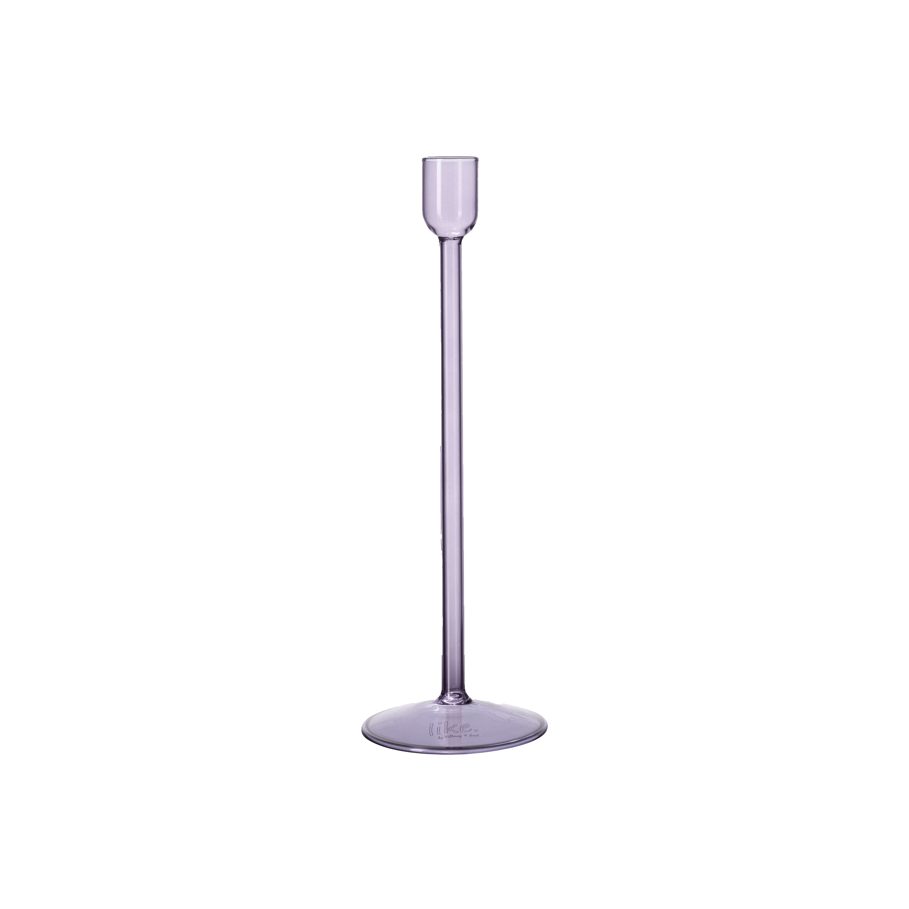 Like Home Candlestick holder Purple, 3.2'' x 3.2'' x 9.9''