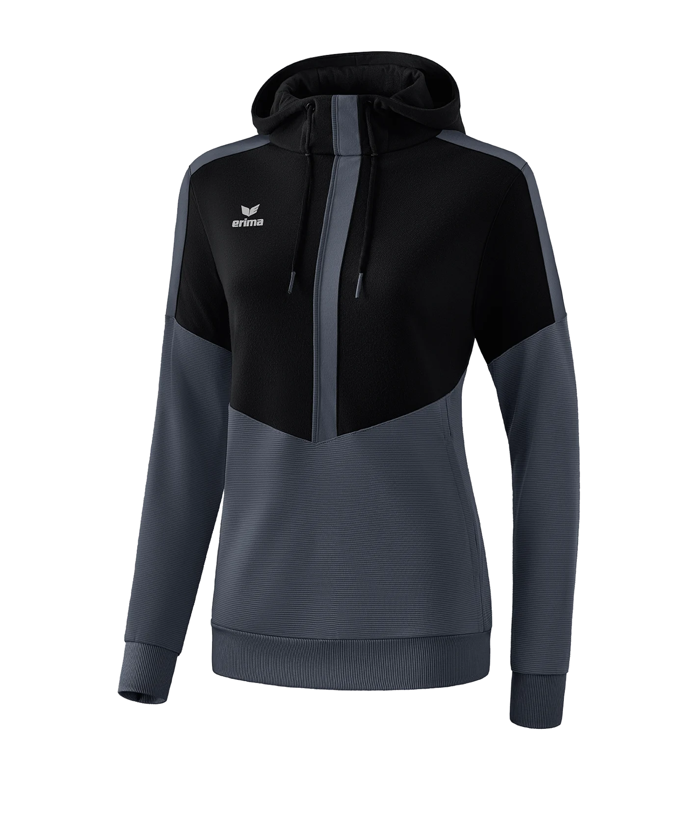 Erima Squad Hoody Damen Schwarz Grau