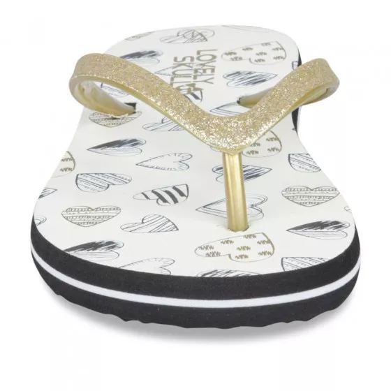 Claquettes BLANC LOVELY SKULL