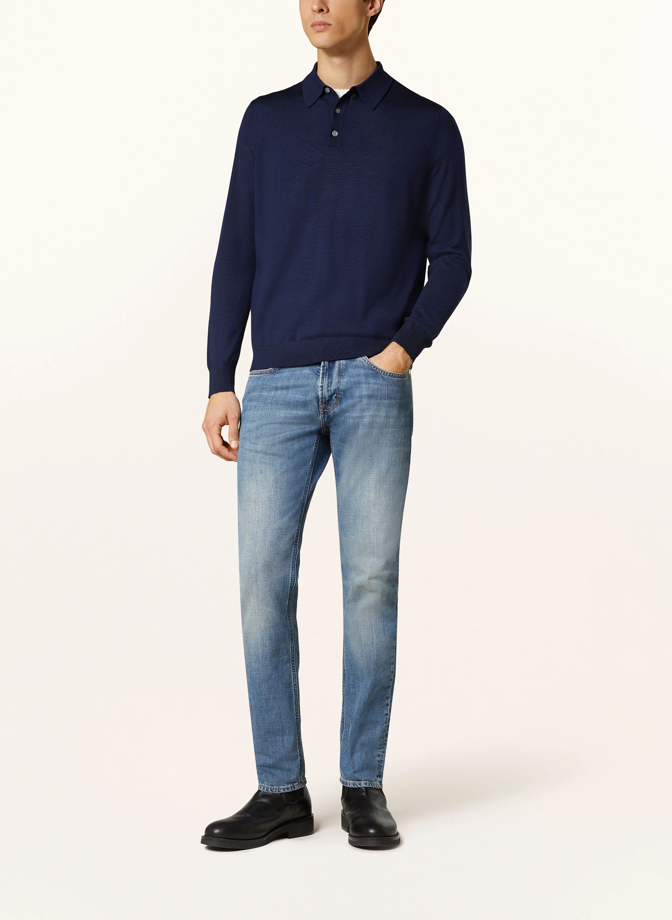 STROKESMAN'S Strick-Poloshirt