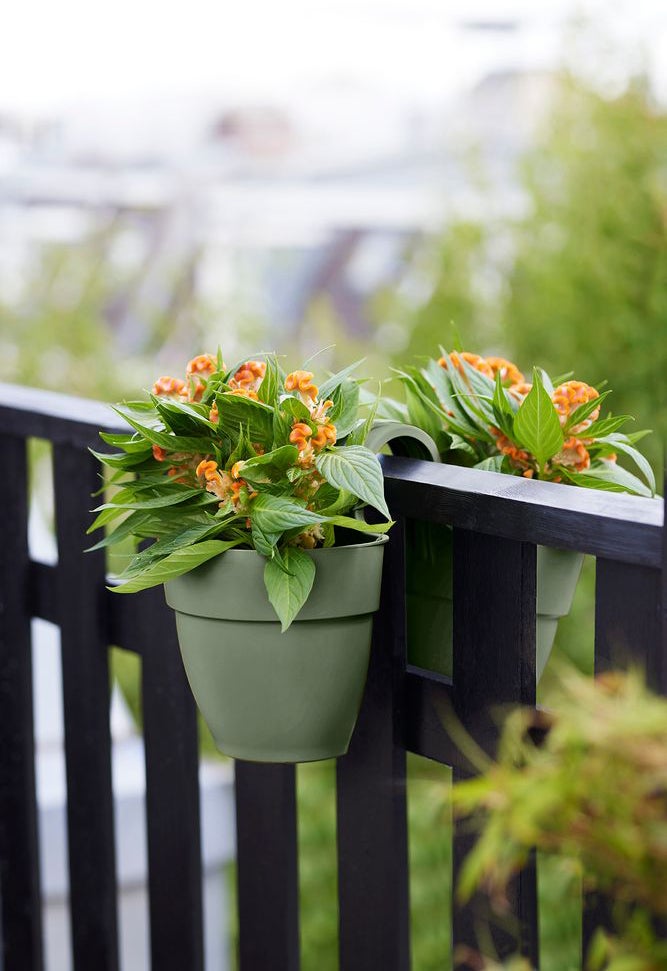 Elho balkonbak Vibia Campana Flower Twin groen 20,5 x 38,4 x 26,5 cm