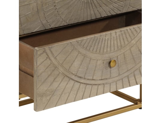 VIDAXL - Armoire de rangement Commode 55x30x76 cm bois massif de manguier et fer