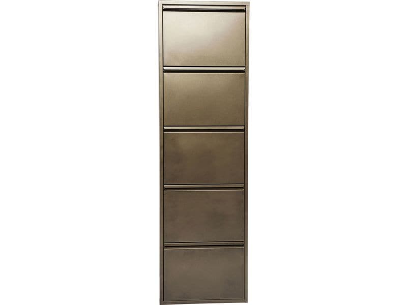 Kare Schuhschrank Caruso 5-er, 50 x 170 cm, Braun Schuhschrank