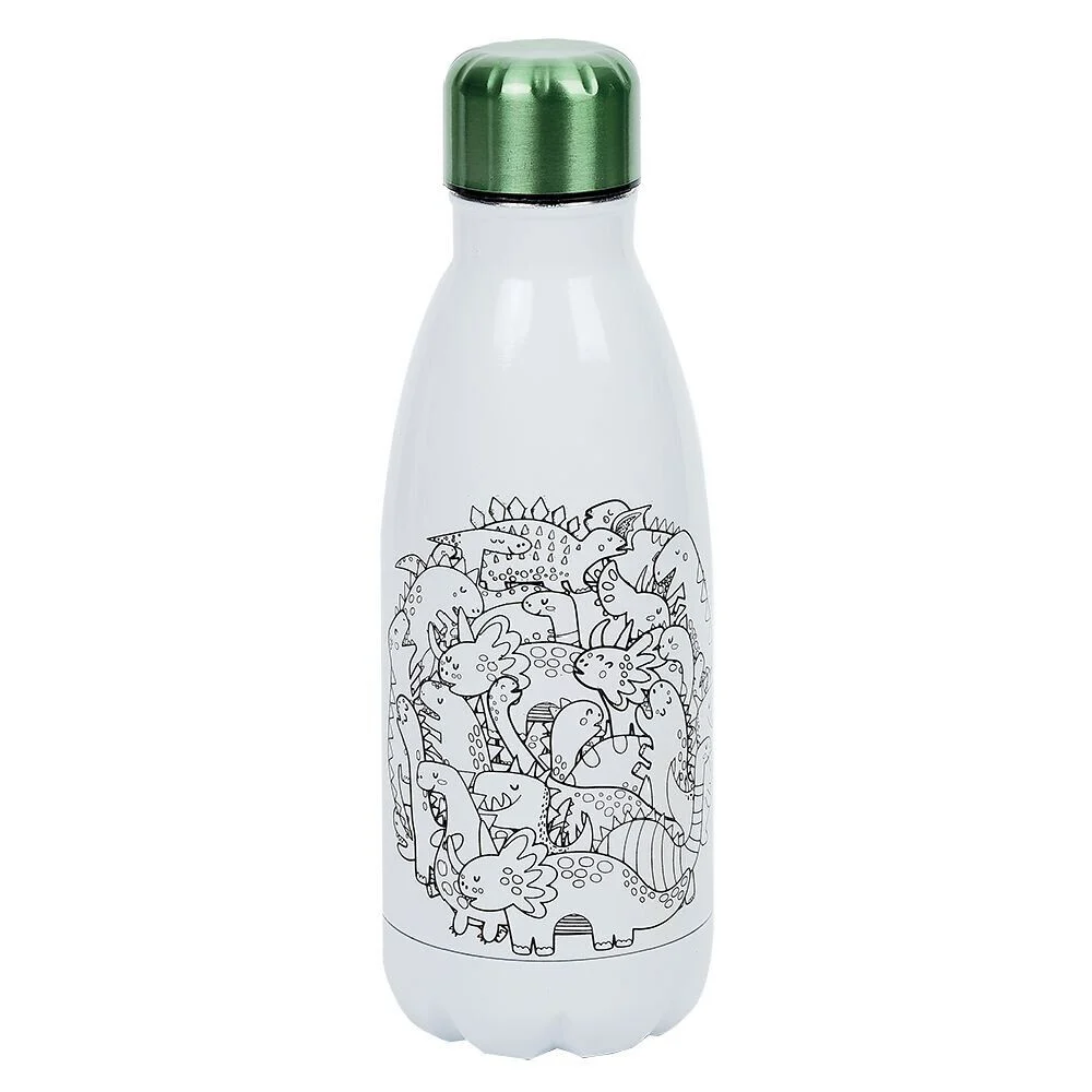 Kit gourde isotherme 350mL à colorier avec 6 marqueurs