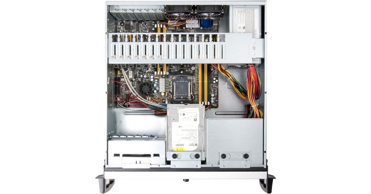 ChenbroRM42300 rack behuizing  (Zwart/zilver | 2x USB-A 3.2 (5 Gbit/s))
