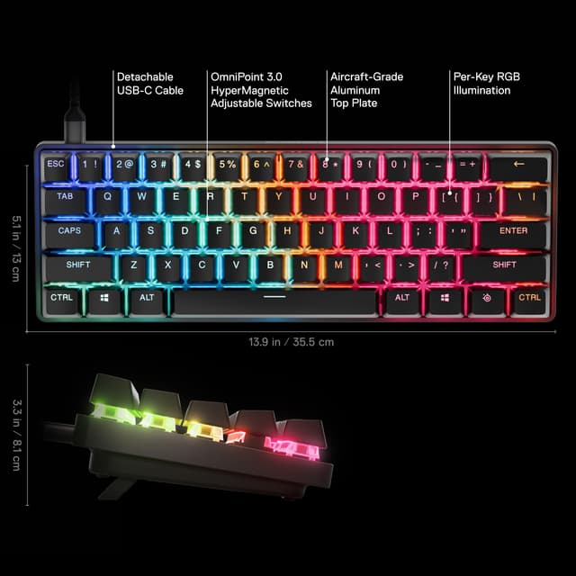 SteelSeries Apex Pro Mini Gen 3 gaming tastatur