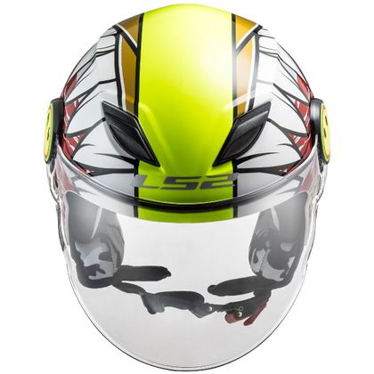 Casque LS2 OF602 - FUNNY - CRUNCH - Blanc / Jaune