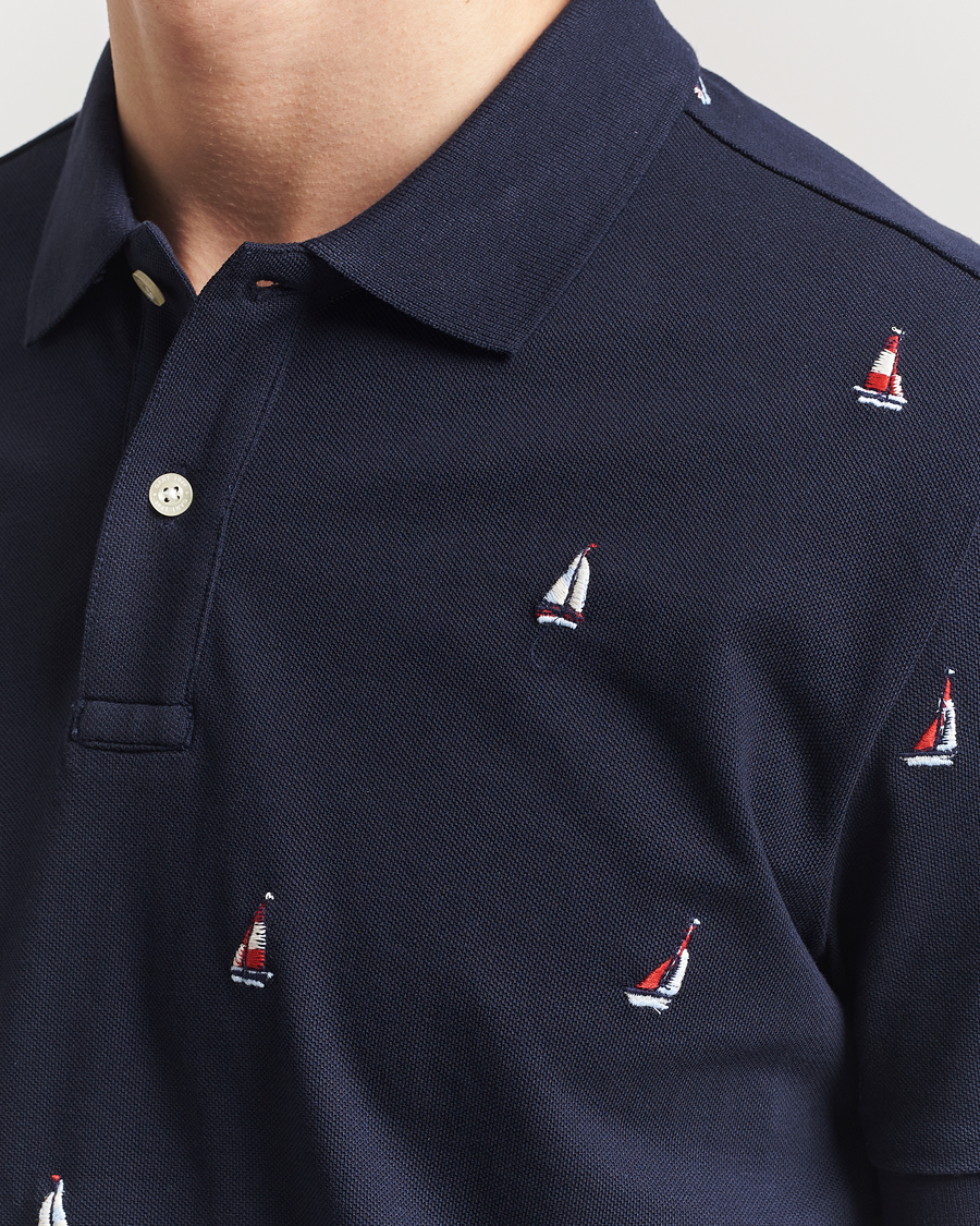 GANT Embroidered Sailing Polo Evening Blue