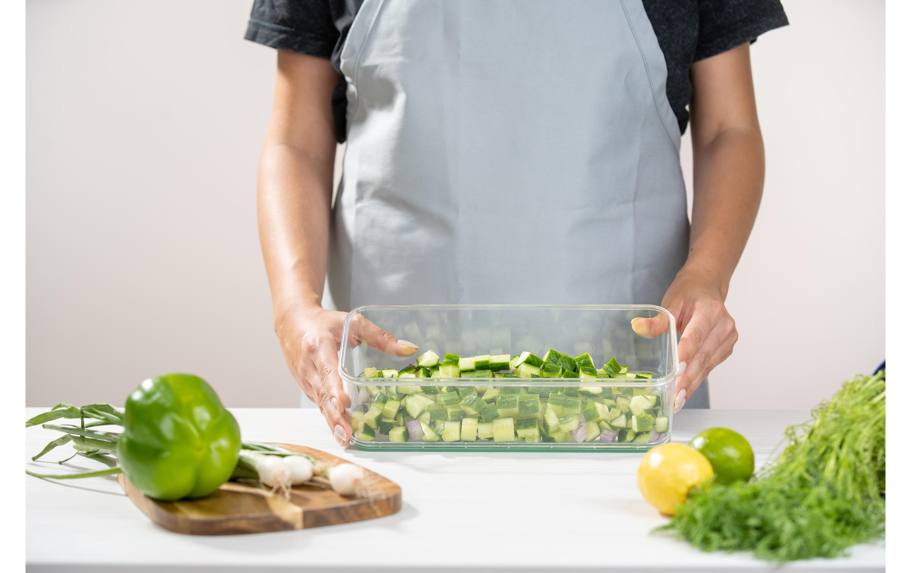 Gemüseschneider Genius Nicer Dicer Exklusive 15-teilig, GrünVerstellbarer Hobel