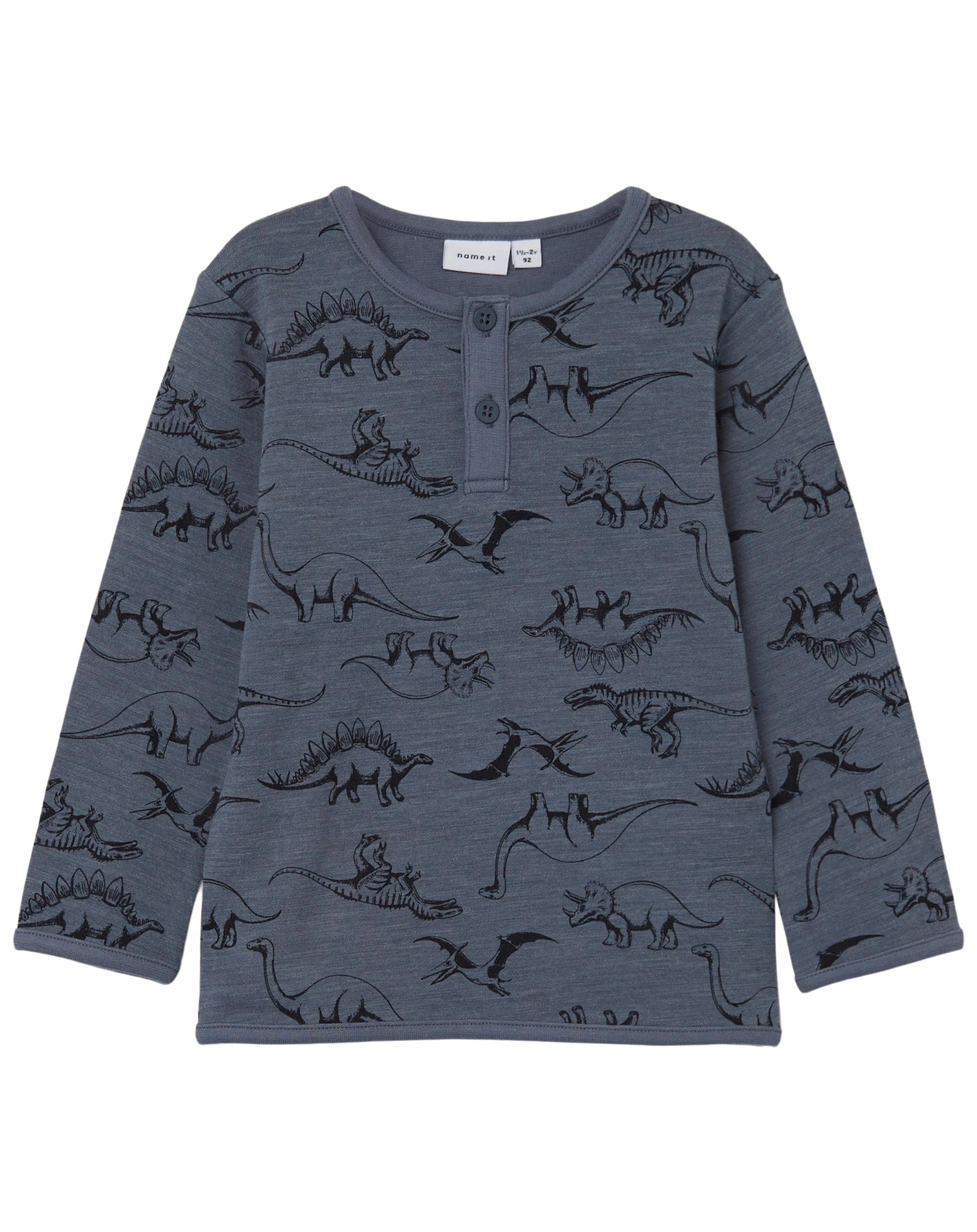 Langarmshirt NMMWUPPO mit Wolle in turbulence