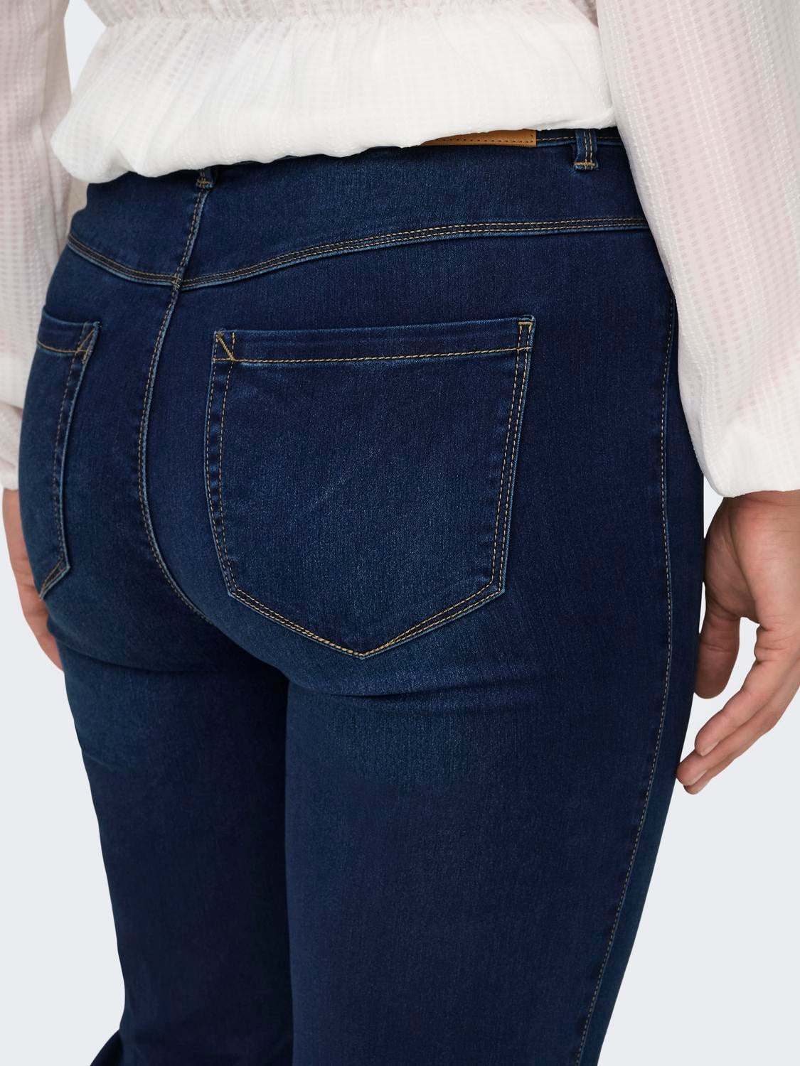 CARAUGUSTA Hohe Taille Gerade geschnitten Jeans Dark Blue Denim