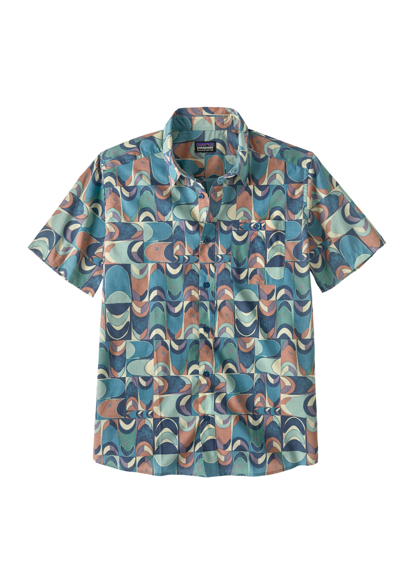 Patagonia Hemd M's Go To Shirt Swallowtail Geo: Still Blue