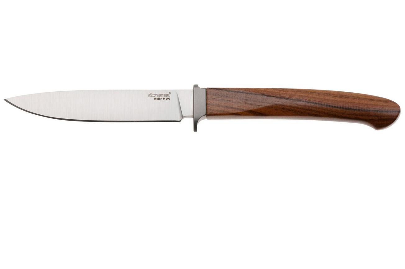 LionSteel Ago AG1-ST Santos Wood, Titanium Guard, vaststaand mes