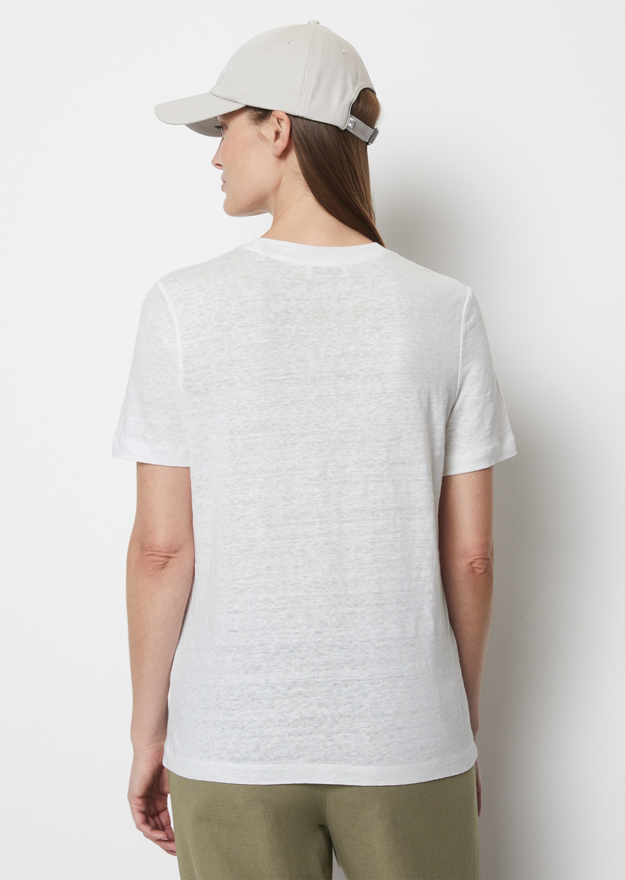 Leinen-T-Shirt relaxedaus leichtem Jersey