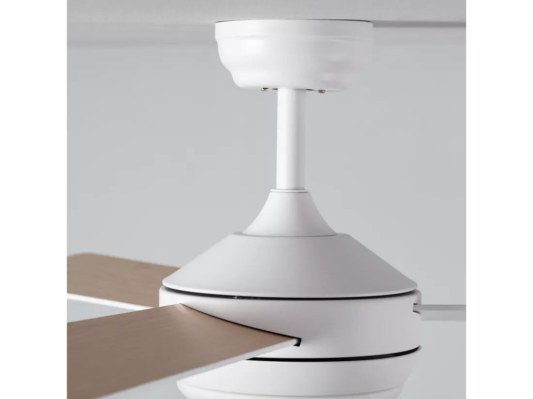 Ventilateur Exterieur Silencieux Navy 107cm Moteur DC Bois clair Télécommande Avec lumière