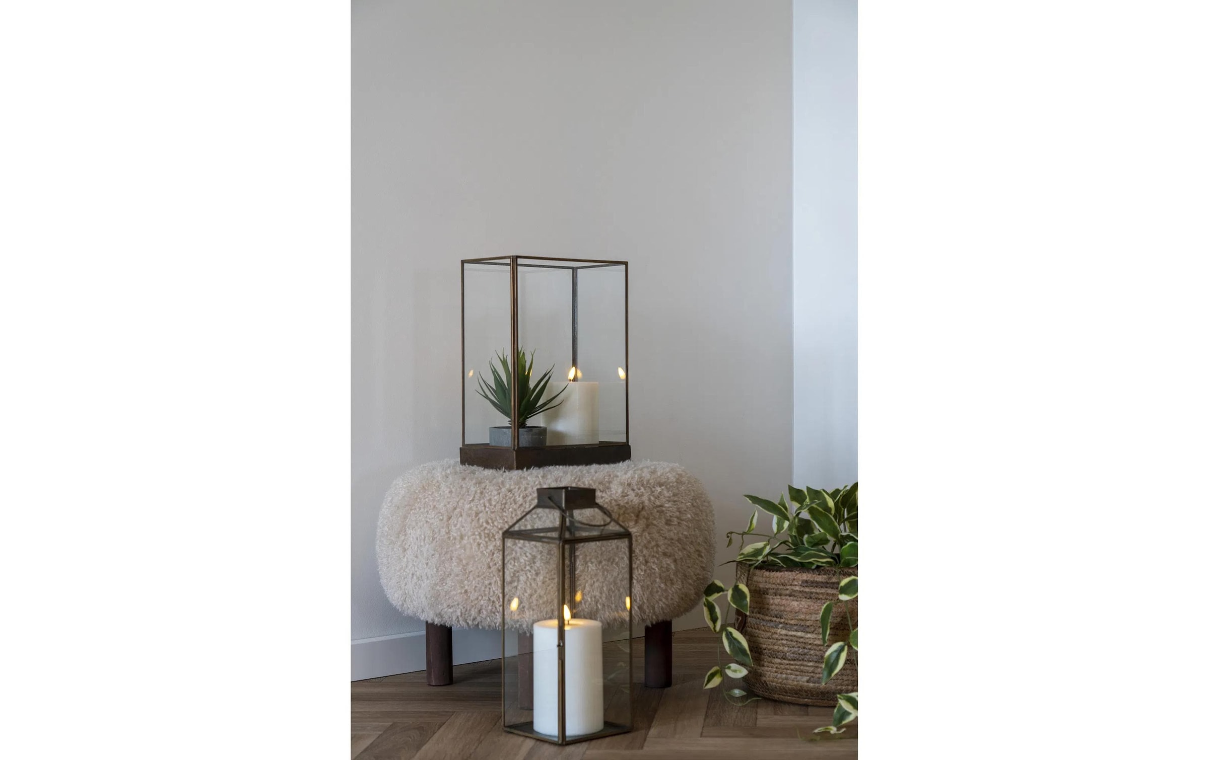 House Nordic Laterne »Mysore 35 cm Braun«