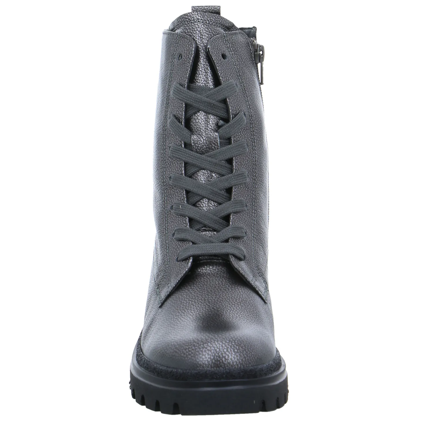 GABOR Boot Altsilber Leder  mit Wechselfussbett