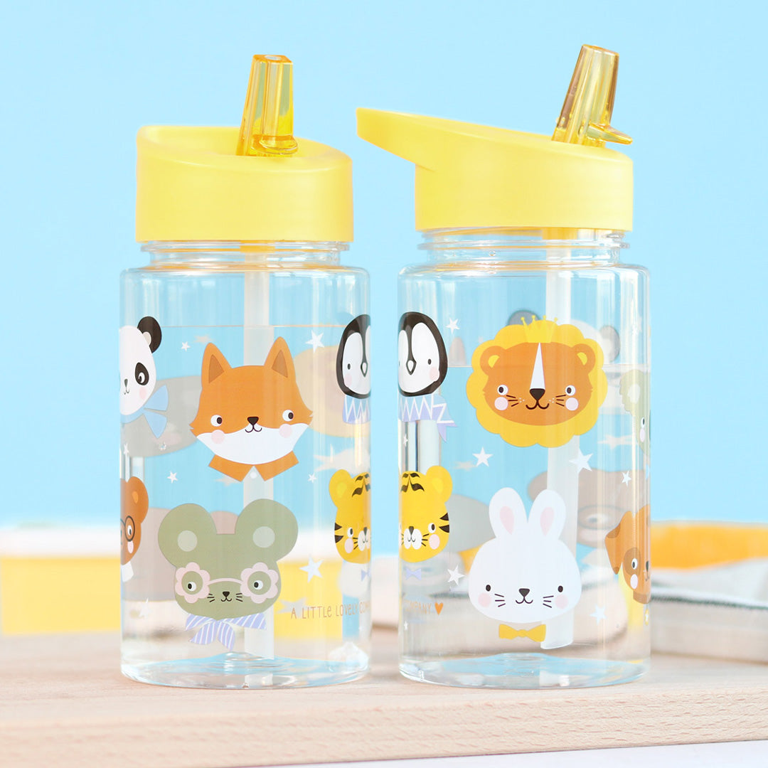 A little lovely company drinkfles met rietje - dierenvrienden - 450 ml