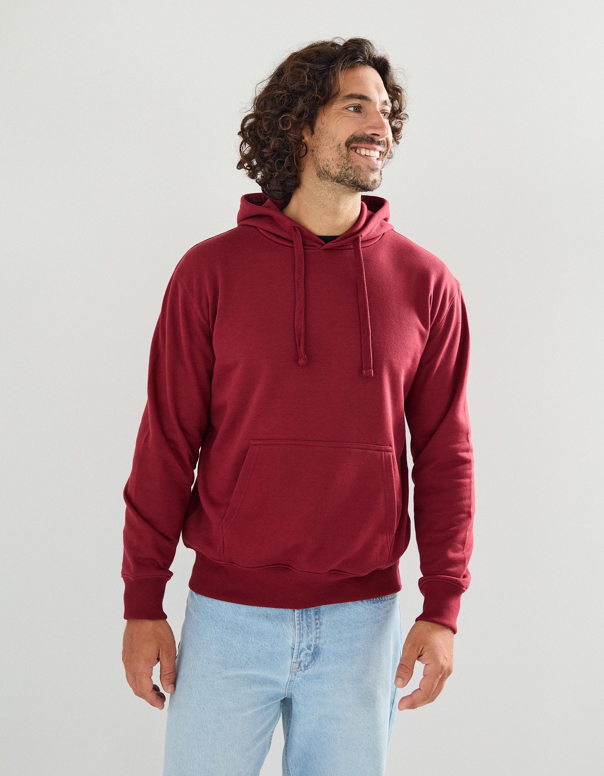 Sweatshirt com Capuz, Homem, Vermelho