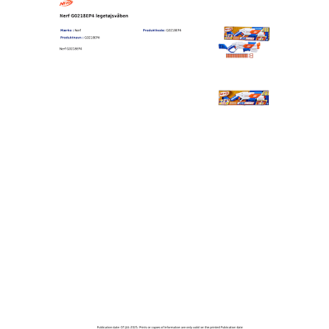 Nerf N Series Strikeback blaster m. skumpile