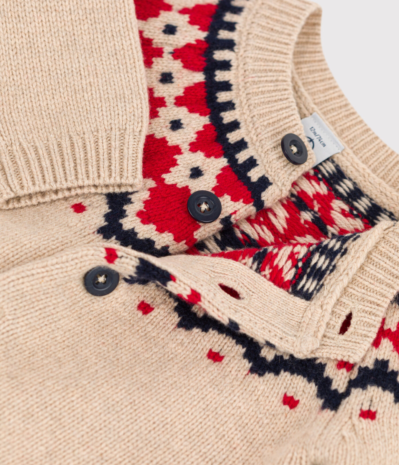 Cardigan bébé en tricot en laine et coton