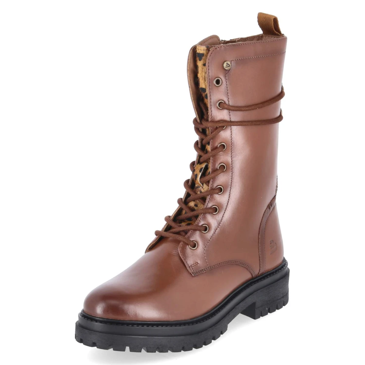 BullboxerSchnürstiefel - Cognac/Leopard