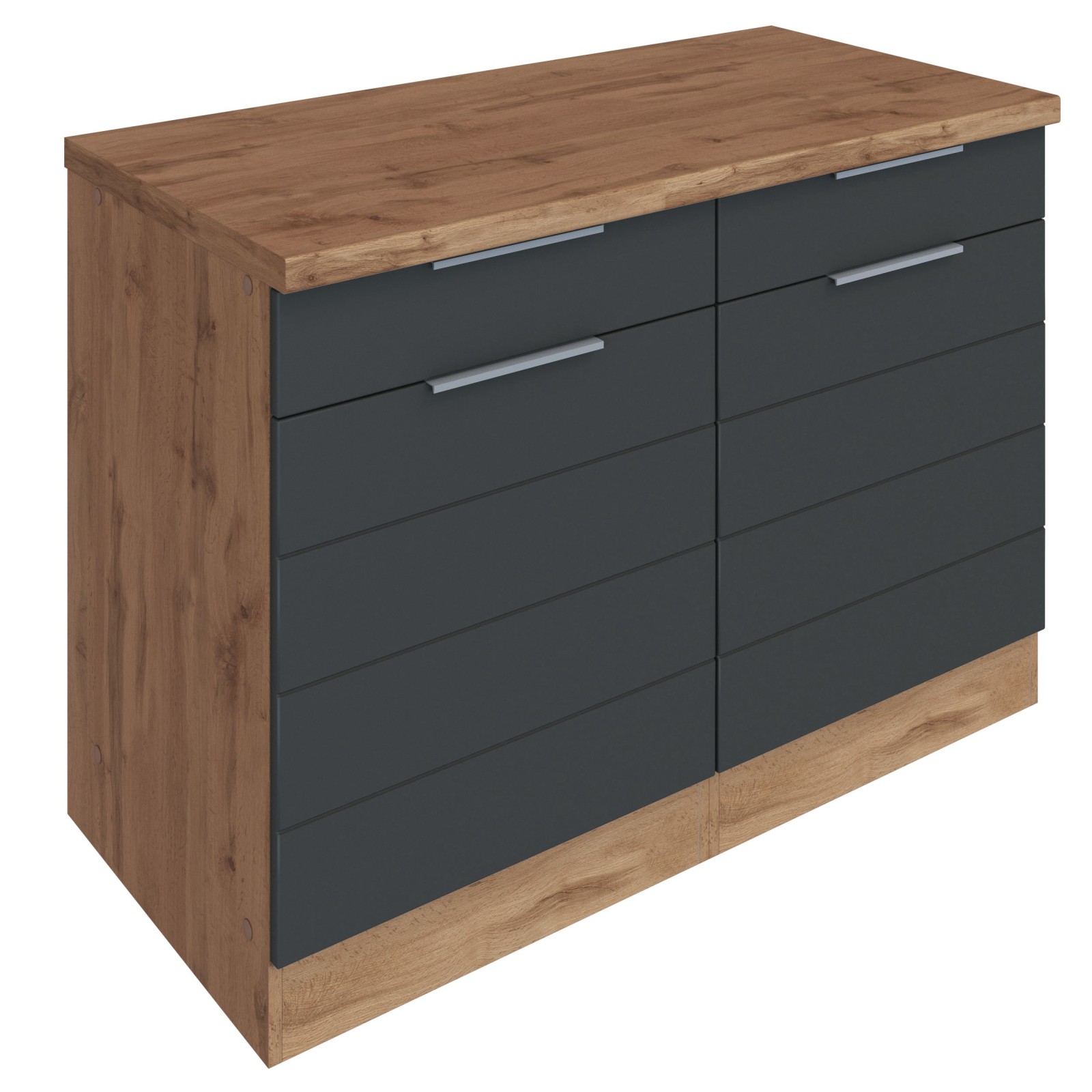 Unterschrank FLORENZ - Wotaneiche-grau matt - 120 cm