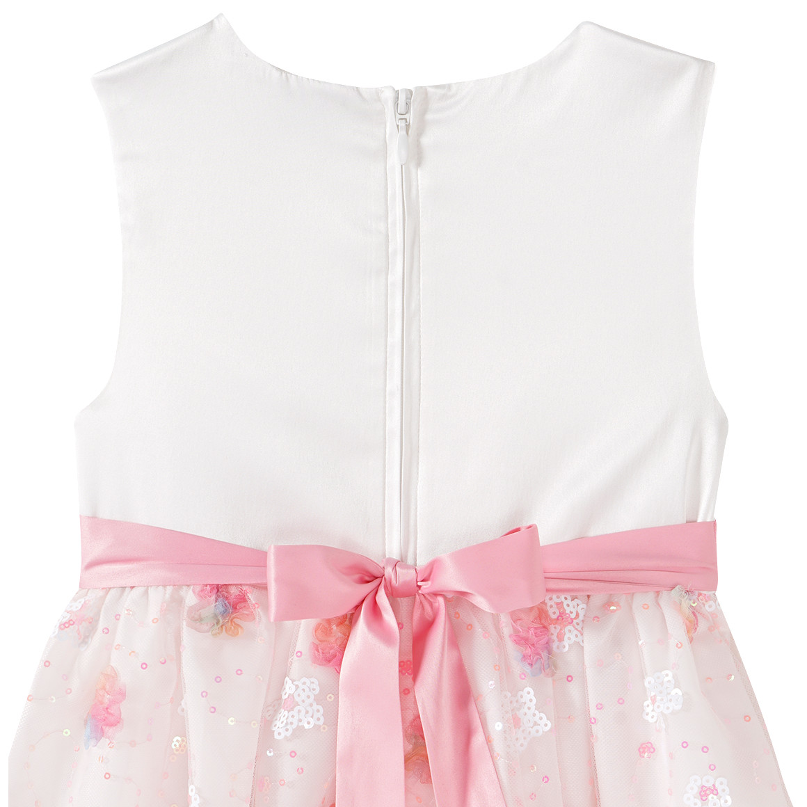 Topolino Festliches Mädchen Kleid mit Zierschleife cremeweiss