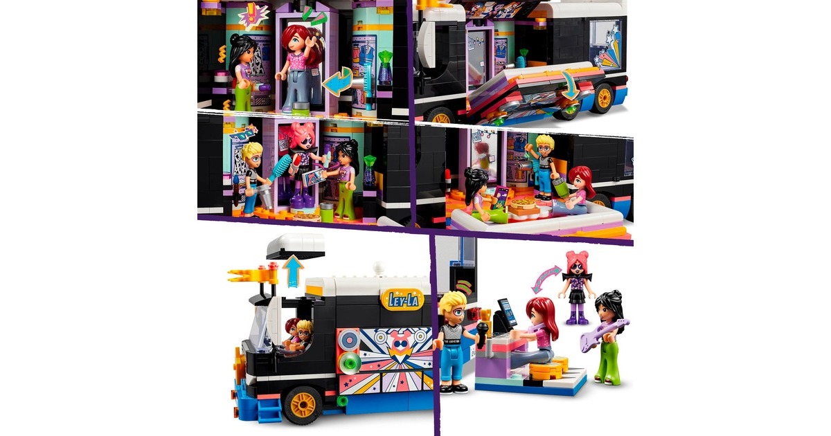 LEGOFriends - Toerbus van popster Constructiespeelgoed  (42619)