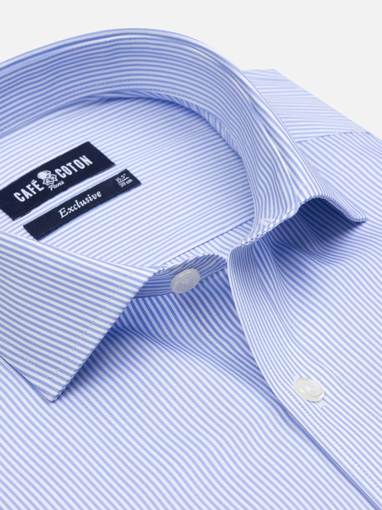 Chemise Menthon à rayures ciel