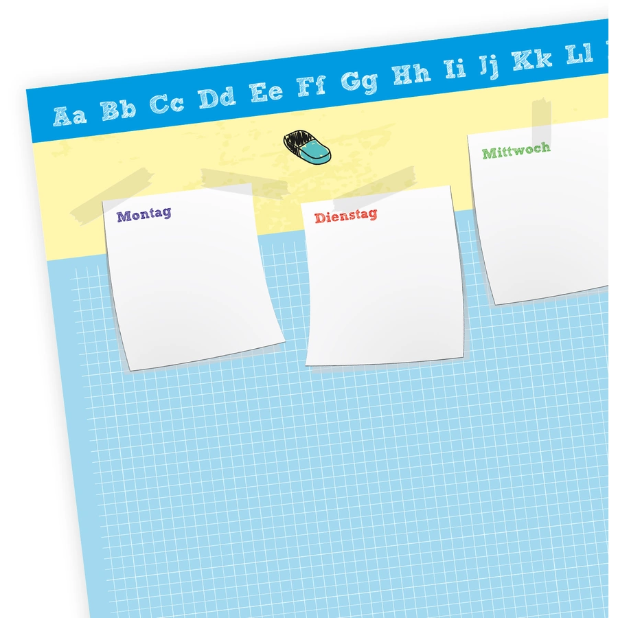 Nikima Papierunterlage A2 Schreibtischunterlage Schulkind blau