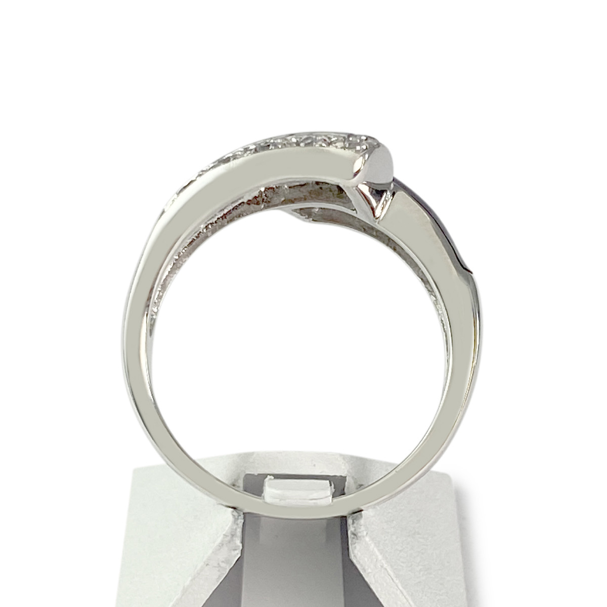 Bague d'occasion argent 925 laque zirconias