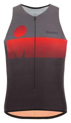 Maillot Sans Manches Santini X Ironman Audax Aero Noir / Rouge