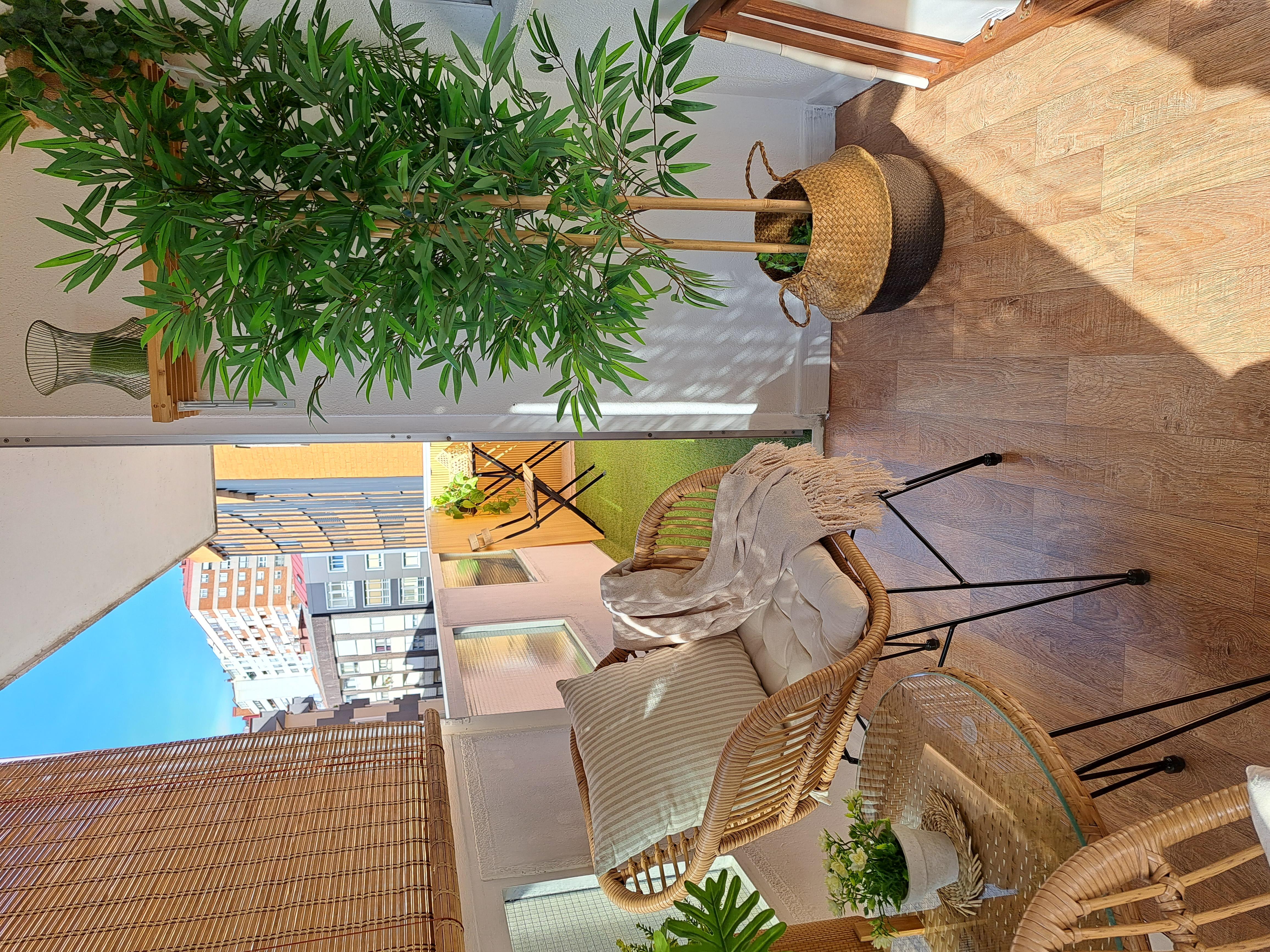 Bistroset met kussens TROPEA II PE rotan Natuurlijk