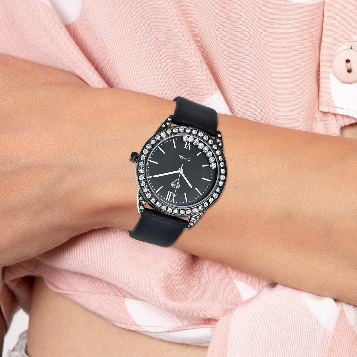 Montre Elly élégante ornée de Cristaux scintillants SC Crystal