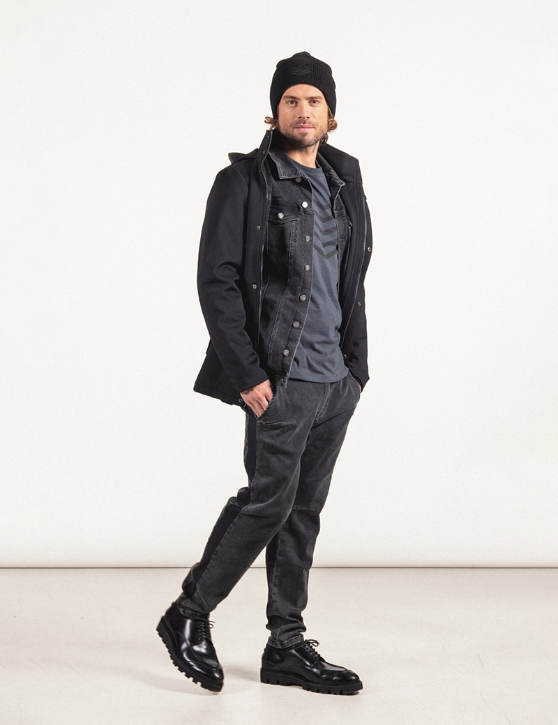 HBT BASICS | KING VESTE IMPERMÉABLE HOMME NOIR