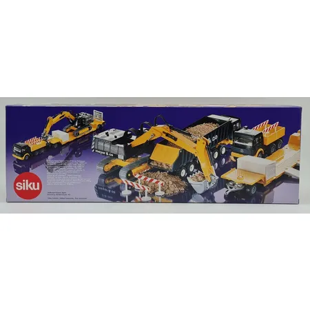 SIKU 4111 LKW Mercedes SK mit Tieflader und Großbagger, 1:55