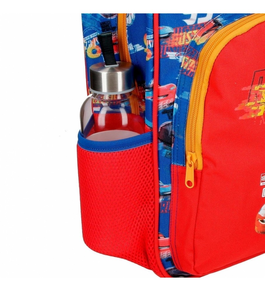 Mochila Joumma Bags Cars Rusteze vermelha - 23x25x10cm -