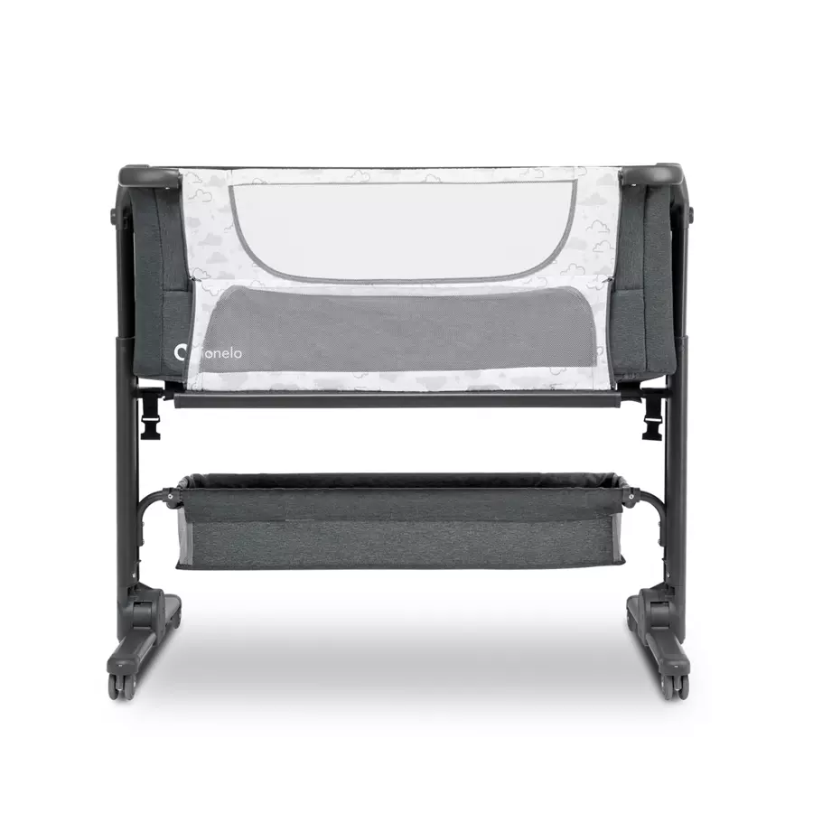 lionelo Beistellbett Timon Grey inklusive Matratze Fiki Miki
