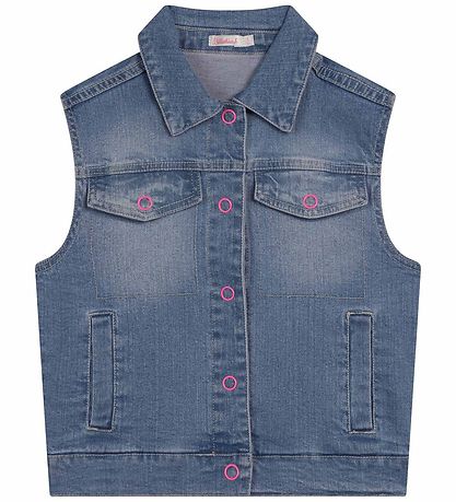 Billieblush Denimvest - DouBlå Stone+Bleach