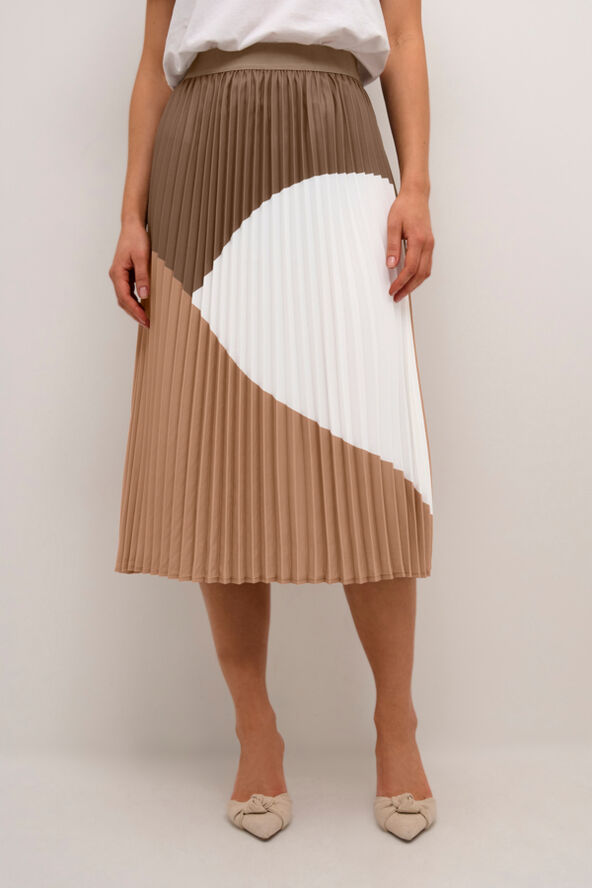 Culture CUbetty Colorblock Skirt Cub/bone brown/spring garden