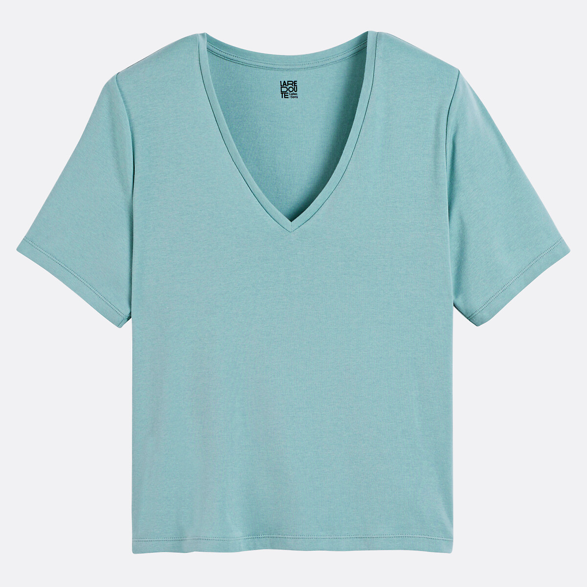 COLEÇÃO LA REDOUTE<br>Camiseta de manga curta com decote em V