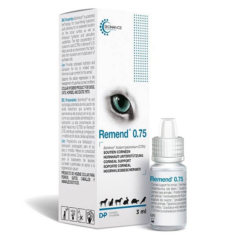 Remend Cornea Ooggel Hond Kat Druppelflesje 3 ml | 10932